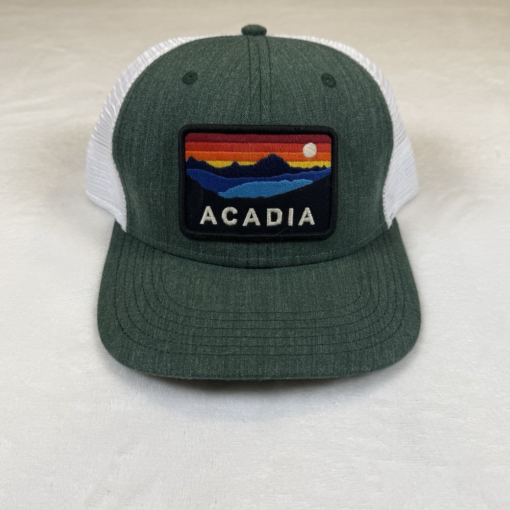 Legacy Acadia National Park Trucker Hat Green White Mesh Snapback Patch Cap